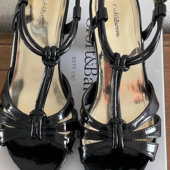 croft & barrow sandals. size 7,  Black - Picture 2 of 5